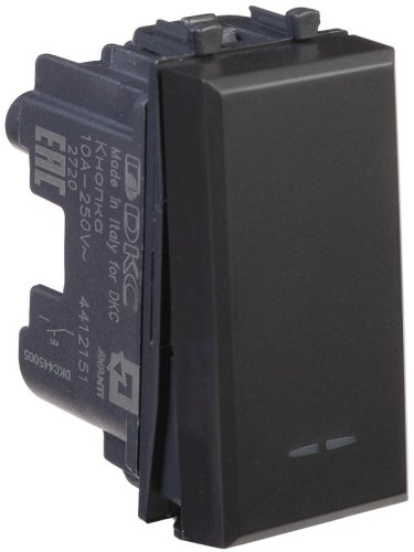 Выключатель модульный DKC Avanti 1-кл. 1 мод. черный матовый фото Выключатель модульный DKC Avanti 1-кл. 1 мод. черный матовый картинка